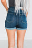 Judy Blue High Waist Tummy Control Cool Denim Shorts - Whiskey Skies - JUDY BLUE