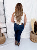 Judy Blue High Waist Tummy Control Dark Wash Skinny Jeans W/ Bandana Loop - Whiskey Skies - JUDY BLUE