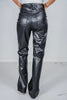 Judy Blue High Waist Tummy Control Faux Leather Bootcut Pants - Whiskey Skies - JUDY BLUE