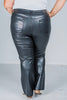 Judy Blue High Waist Tummy Control Faux Leather Bootcut Pants - Whiskey Skies - JUDY BLUE