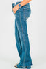 Judy Blue High - Waist Tummy Control Flare Double Button Jeans - Whiskey Skies - JUDY BLUE