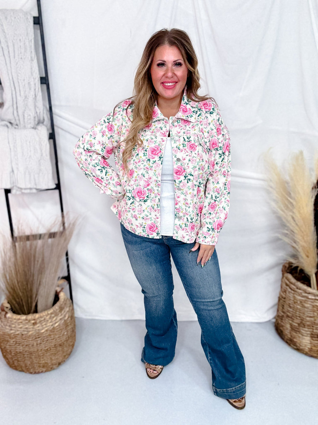 Judy Blue High - Waist Tummy Control Flare Double Button Jeans - Whiskey Skies - JUDY BLUE