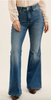 Judy Blue High Waist Tummy Control Flare Jeans W/ Shield Pockets - Whiskey Skies - JUDY BLUE