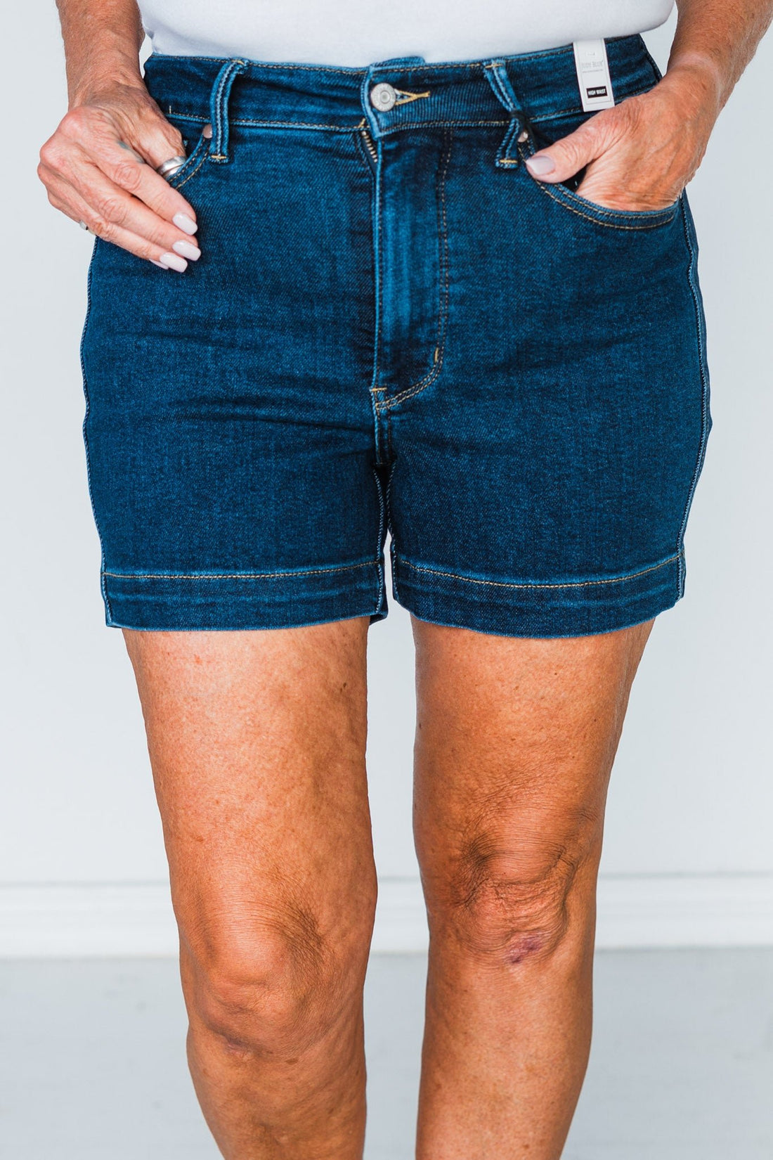 Judy Blue High Waist Tummy Control Shorts - Whiskey Skies - JUDY BLUE
