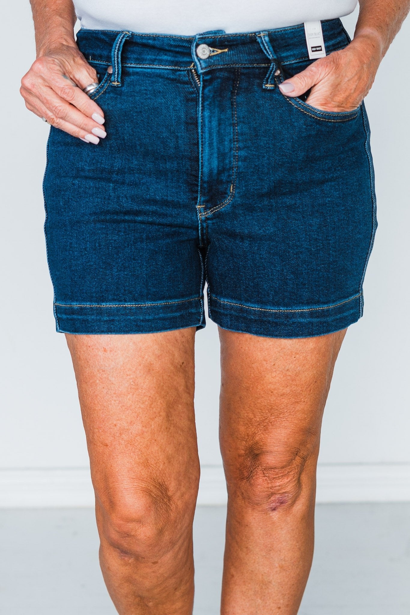 Judy Blue High Waist Tummy Control Shorts - Whiskey Skies - JUDY BLUE