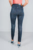 Judy Blue High Waist Tummy Control Step Hem Skinny Jeans - Whiskey Skies - JUDY BLUE