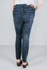 Judy Blue High Waist Tummy Control Step Hem Skinny Jeans - Whiskey Skies - JUDY BLUE