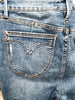 Judy Blue High Waist Tummy Control Vintage Shield Pockets Skinny Jeans - Whiskey Skies - JUDY BLUE