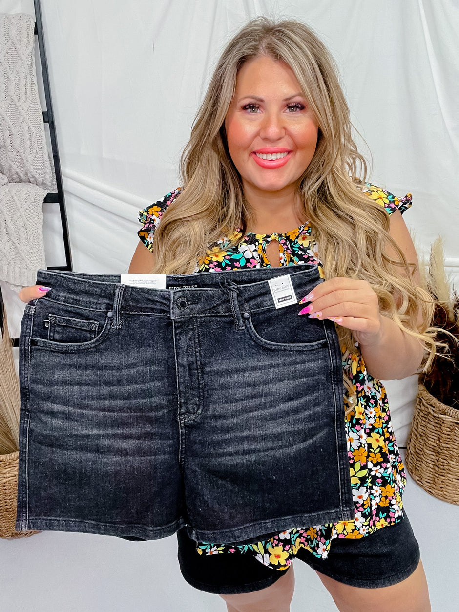 Judy Blue Color Block Denim Shorts