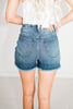 Judy Blue High - Waist V - Front Shorts W/ Shield Pockets - Whiskey Skies - JUDY BLUE