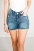 Judy Blue High - Waist V - Front Shorts W/ Shield Pockets - Whiskey Skies - JUDY BLUE