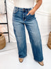 Judy Blue High Waist Vintage Blast Baggy Jeans - Whiskey Skies - JUDY BLUE