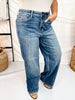 Judy Blue High Waist Vintage Blast Baggy Jeans - Whiskey Skies - JUDY BLUE