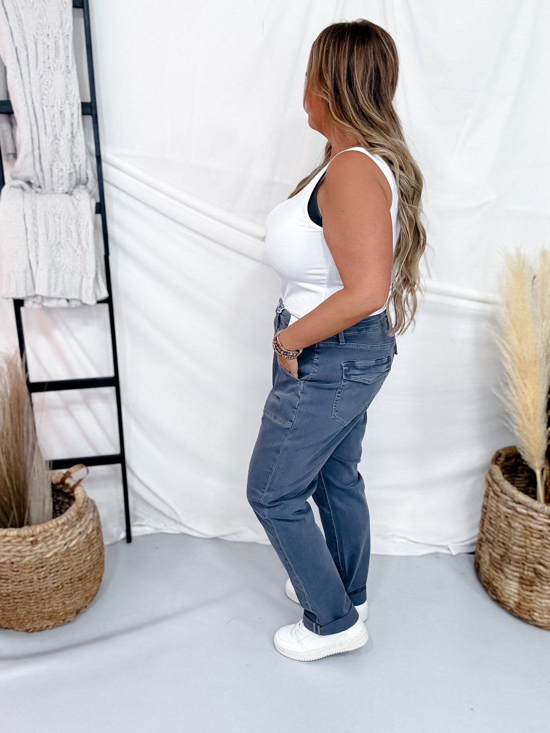 Judy Blue High Waist Vintage Indigo Aurora Weekender Jeans - Whiskey Skies - JUDY BLUE