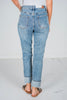 Judy Blue High - Waist Vintage Wash Boyfriend Jeans - Whiskey Skies - JUDY BLUE