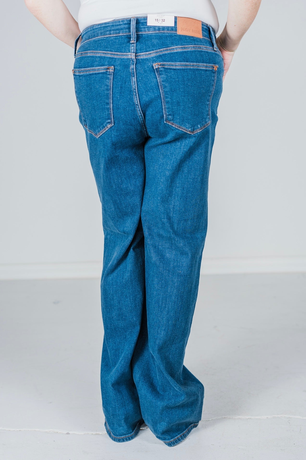 Judy Blue High Waist Vintage Wide Leg Jeans - Whiskey Skies - JUDY BLUE