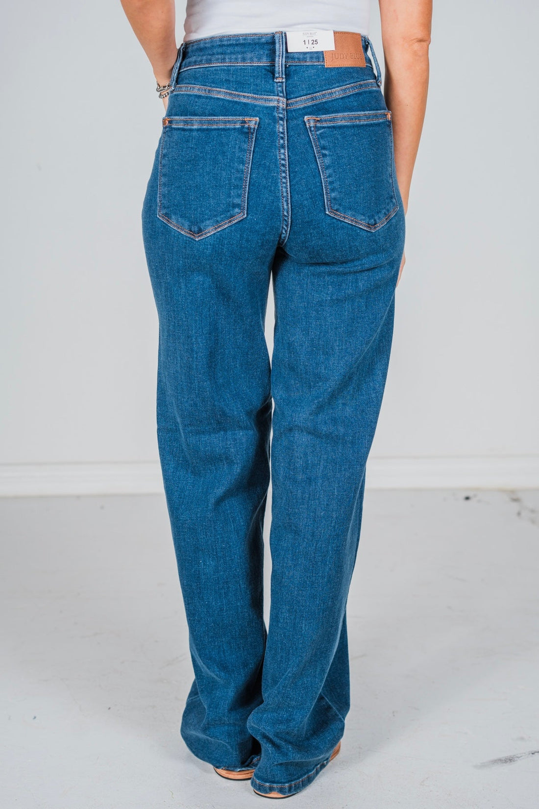 Judy Blue High Waist Vintage Wide Leg Jeans - Whiskey Skies - JUDY BLUE