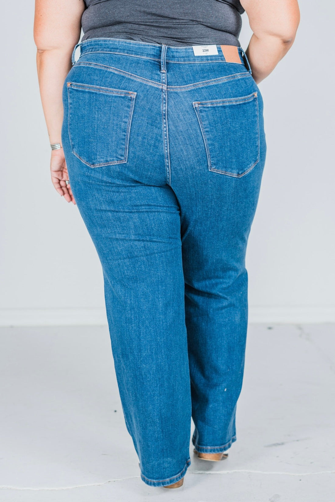 Judy Blue High Waist Vintage Wide Leg Jeans - Whiskey Skies - JUDY BLUE