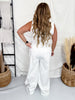 Judy Blue High Waist White Featherweight Palazzo Pants W/ Elastic Waist - Whiskey Skies - JUDY BLUE