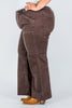 Judy Blue High - Waist Wide Leg Brown Jeans W/ Front Patch Pockets - Whiskey Skies - JUDY BLUE