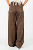 Judy Blue High - Waist Wide Leg Brown Jeans W/ Front Patch Pockets - Whiskey Skies - JUDY BLUE