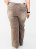 Judy Blue High - Waist Wide Leg Clay Yarned Dyed Criss Cross Waist Band Jeans - Whiskey Skies - JUDY BLUE