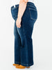 Judy Blue High - Waist Wide Leg Tummy Control Front Welt Pocket Jeans - Whiskey Skies - JUDY BLUE