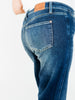 Judy Blue High - Waist Wide Leg Tummy Control Front Welt Pocket Jeans - Whiskey Skies - JUDY BLUE