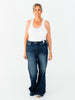 Judy Blue High - Waist Wide Leg Tummy Control Front Welt Pocket Jeans - Whiskey Skies - JUDY BLUE