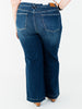 Judy Blue High - Waist Wide Leg Tummy Control Front Welt Pocket Jeans - Whiskey Skies - JUDY BLUE