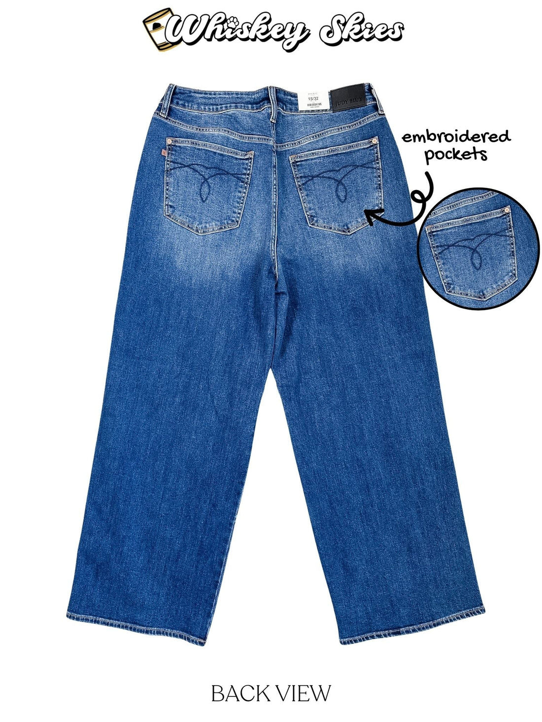 Judy Blue High Waist Wilhelmina Baggy Jeans - Whiskey Skies - JUDY BLUE
