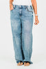 Judy Blue High - Waist Wilhemina Light Vintage Wash Wide Leg Jeans - Whiskey Skies - JUDY BLUE