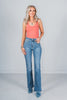 Judy Blue High Waisted Classic Contrast Bootcut Jeans - Whiskey Skies - JUDY BLUE