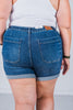 Judy Blue High Waisted Cuffed Jogger Shorts - Whiskey Skies - JUDY BLUE