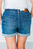 Judy Blue High Waisted Cuffed Jogger Shorts - Whiskey Skies - JUDY BLUE