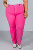 Judy Blue Hot Pink High Waist 90's Straight Jeans FINAL SALE - Whiskey Skies - JUDY BLUE