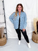 Judy Blue Long Sleeve Denim Shirt W/ Western Styling - Whiskey Skies - JUDY BLUE