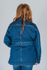 Judy Blue Mid Length Denim Utility Jacket with Side Slit - Whiskey Skies - JUDY BLUE