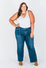 Judy Blue Mid Rise 90's Straight Jeans With Double Pockets - Whiskey Skies - JUDY BLUE