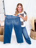 Judy Blue Mid Rise 90's Straight Jeans With Double Pockets - Whiskey Skies - JUDY BLUE