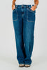 Judy Blue Mid Rise 90's Straight Jeans With Double Pockets - Whiskey Skies - JUDY BLUE