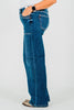 Judy Blue Mid Rise 90's Straight Jeans With Double Pockets - Whiskey Skies - JUDY BLUE