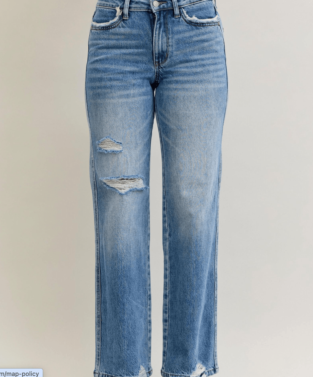 Judy Blue Mid - Rise 90's Straight Leg Rigid Magic Jeans - Whiskey Skies - JUDY BLUE