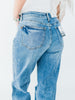 Judy Blue Mid - Rise 90's Straight Leg Rigid Magic Jeans - Whiskey Skies - JUDY BLUE
