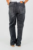 Judy Blue Mid - Rise Black Straight Leg Western Seam Detail Jeans - Whiskey Skies - JUDY BLUE