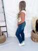 Judy Blue Mid Rise Boyfriend Jeans In True Indigo - Whiskey Skies - JUDY BLUE
