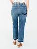 Judy Blue Mid - Rise Boyfriend Patch & Repair Jeans - Whiskey Skies - JUDY BLUE