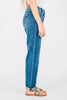 Judy Blue Mid - Rise Classic Cuffed Boyfriend Jeans - Whiskey Skies - JUDY BLUE
