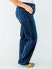 Judy Blue Mid Rise Classic Straight Leg Dark Wash Jeans (Short/Regular/Long) - Whiskey Skies - JUDY BLUE