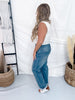 Judy Blue Mid Rise Cool Denim Boyfriend Jeans - Whiskey Skies - JUDY BLUE